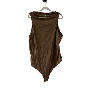 Skims Brown Round Neck One Piece Sleeveless Bodysuit Women’s Size 4X